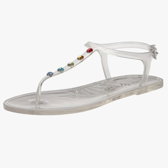 KATY PERRY THE GELI STUD CLEAR DIAMOND SANDALS  SIZE 6 COLOR CLEAR DIAMOND  NWT - Picture 1 of 5